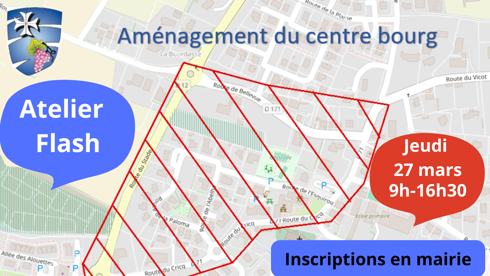 Aménagement du centre bourg : atelier flash